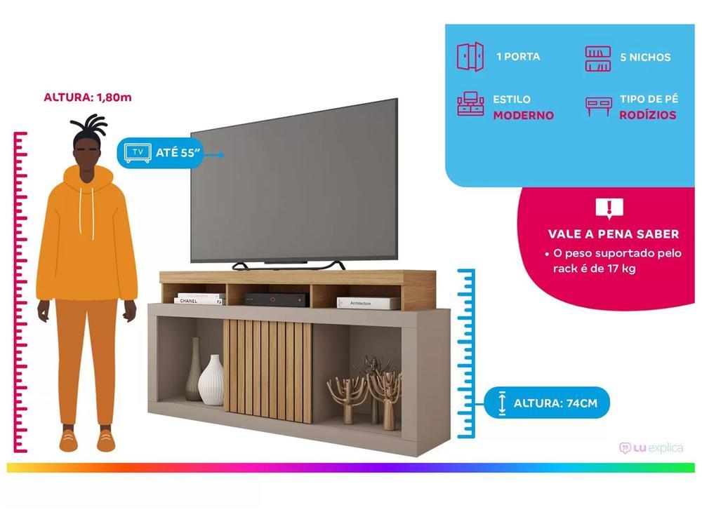 Rack para TV 1 Porta Caemmun Dragon 1.36 - 2