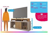 Rack para TV 1 Porta Caemmun Dragon 1.36 - 2