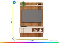 Painel para TV até 45" Caemmun Jade 1.2 1 Prateleira - 7