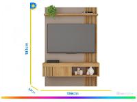 Painel para TV até 45" Caemmun Jade 1.2 1 Prateleira - 3
