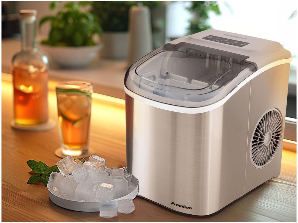 Máquina de Gelo Turbo Ice Premium MG-12-GI Mondial 12kg Cinza - 3