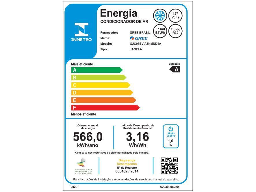 Ar-condicionado Janela Gree 7.000 BTUs Frio GJC07BV-A6N - 9