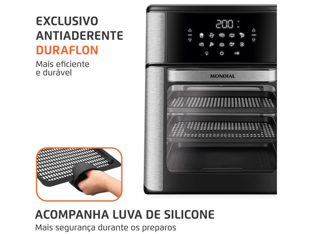 Air Fryer Mondial Forno Oven AFON-12L-BI Preto e Inox 12L - 31