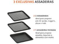 Air Fryer Mondial Forno Oven AFON-12L-BI Preto e Inox 12L - 13