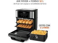 Air Fryer Mondial Forno Oven AFON-12L-BI Preto e Inox 12L - 29