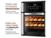 Air Fryer Mondial Forno Oven AFON-12L-BI Preto e Inox 12L - 34
