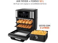Air Fryer Mondial Forno Oven AFON-12L-BI Preto e Inox 12L - 3
