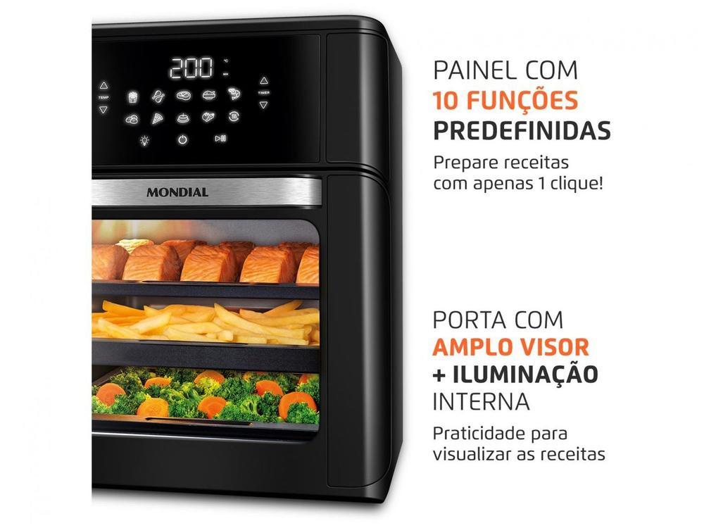 Air Fryer Mondial Forno Oven AFON-12L-FB Preta 12L - 18