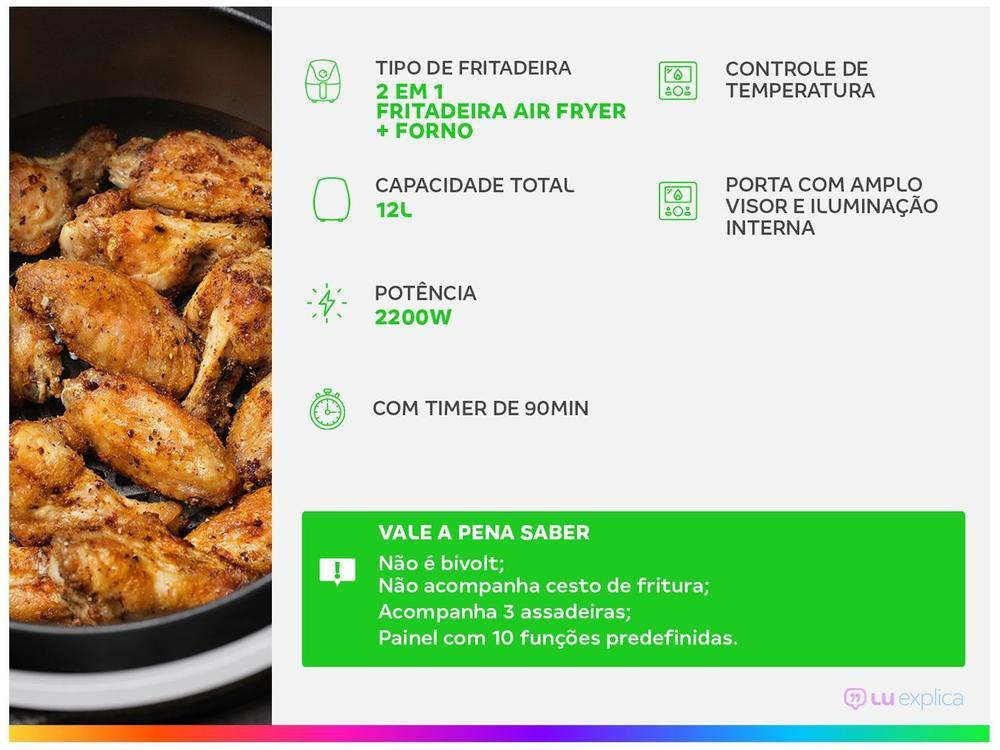 Air Fryer Mondial Forno Oven AFON-12L-FB Preta 12L - 11