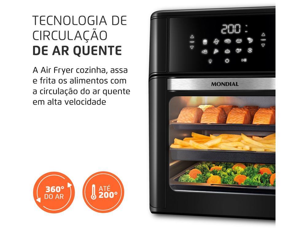 Air Fryer Mondial Forno Oven AFON-12L-FB Preta 12L - 15
