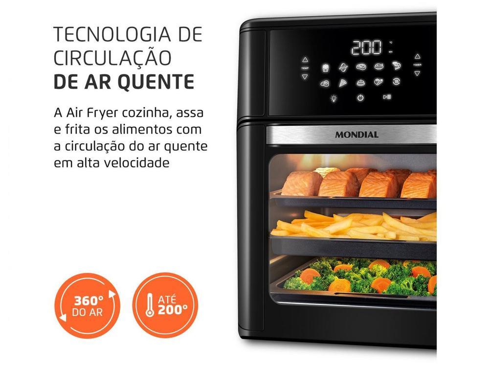 Air Fryer Mondial Forno Oven AFON-12L-FB Preta 12L - 24