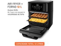 Air Fryer Mondial Forno Oven AFON-12L-FB Preta 12L - 12