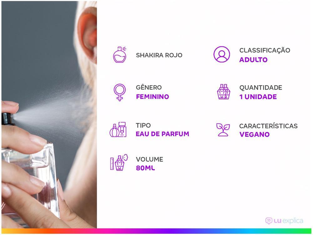Perfume Shakira Rojo Feminino Eau de Parfum 80ml - 2