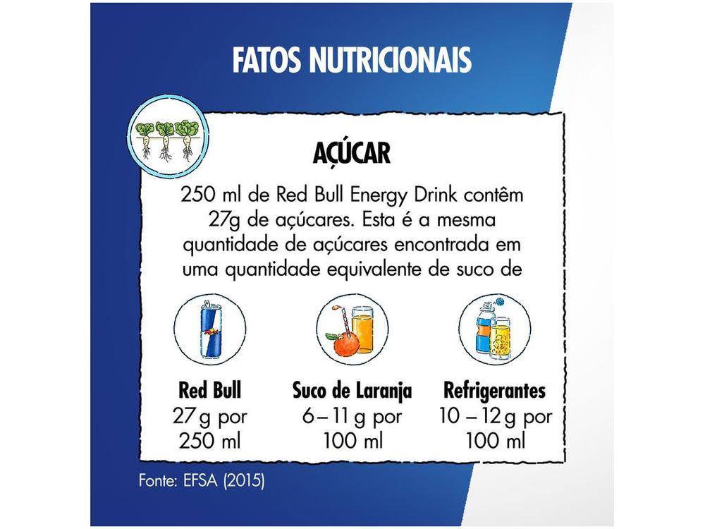 Bebida Energética Red Bull Morango e Pêssego 250ml 4 Unidades - 12