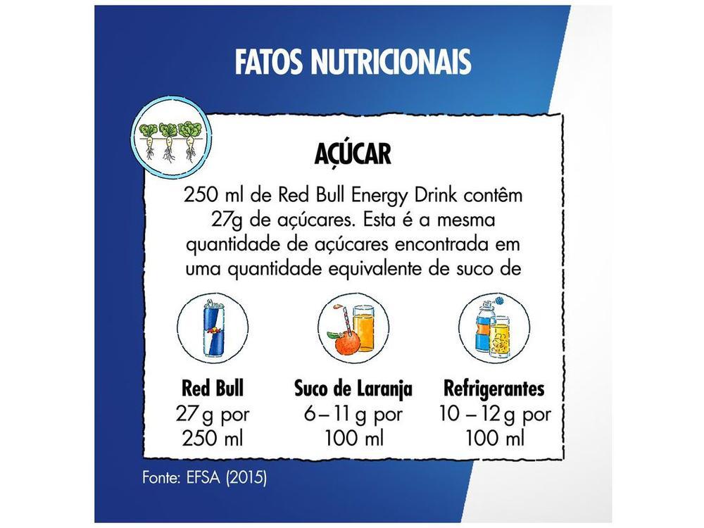 Bebida Energética Red Bull Morango e Pêssego 250ml 4 Unidades - 17