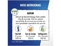 Bebida Energética Red Bull Morango e Pêssego 250ml 4 Unidades - 12