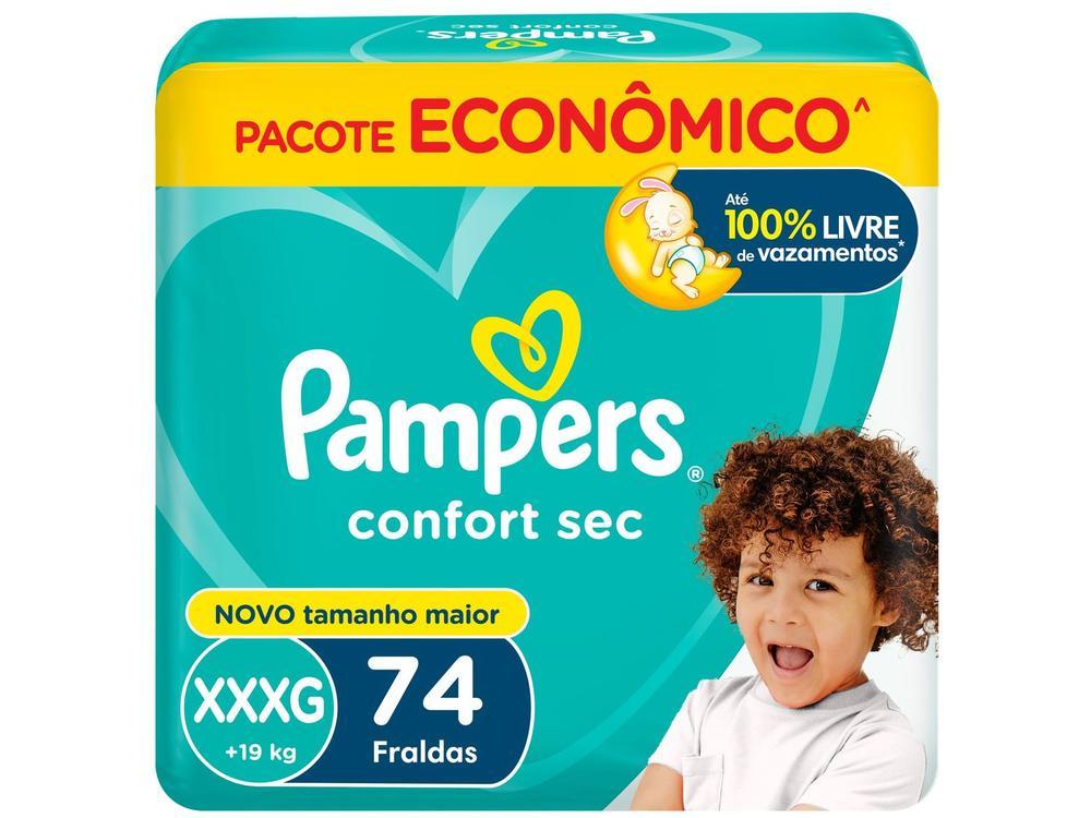 Fralda Pampers Confort Sec Tam. XXXG +19kg 74 Unidades - 1