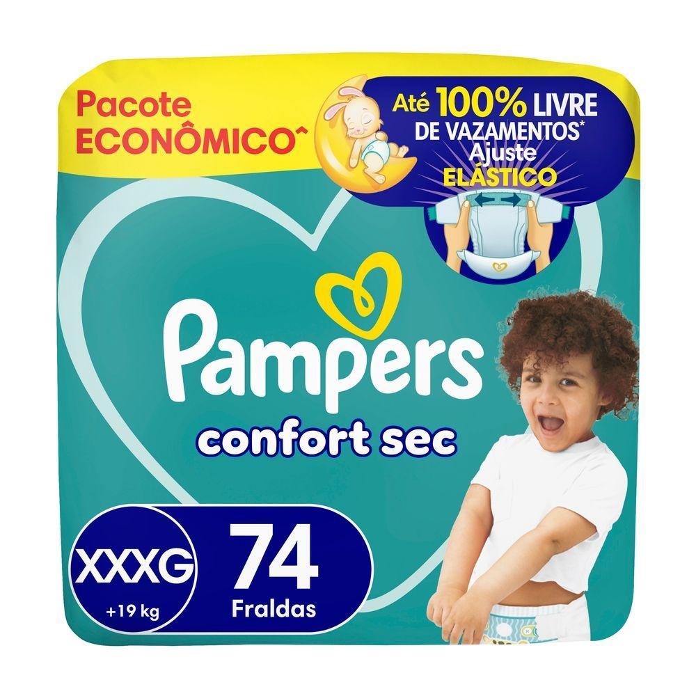 Fralda Pampers Confort Sec Tam. XXXG +19kg 74 Unidades - 1
