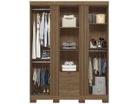 Guarda-roupa Casal 3 Portas 3 Gavetas Santos Andirá Aurora 3.3 - 5