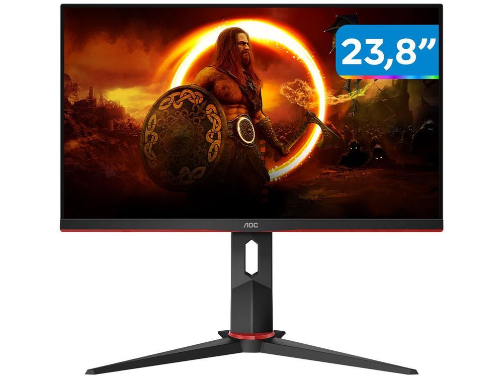 Monitor Gamer AOC 23,8" Full HD HDMI 165Hz 1ms 24G2S/BK com Ajuste de Altura - 17