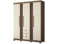 Guarda-roupa Casal 3 Portas 3 Gavetas Santos Andirá Aurora 3.3 - 1