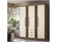 Guarda-roupa Casal 3 Portas 3 Gavetas Santos Andirá Aurora 3.3