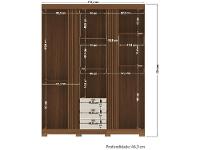 Guarda-roupa Casal 3 Portas 3 Gavetas Santos Andirá Aurora 3.3 - 6