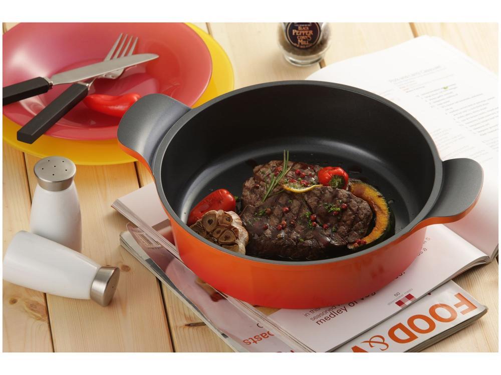 Jogo de Panelas Neoflam Revestimento Cerâmico de Alumínio Laranja 5 Peças Venn - 9