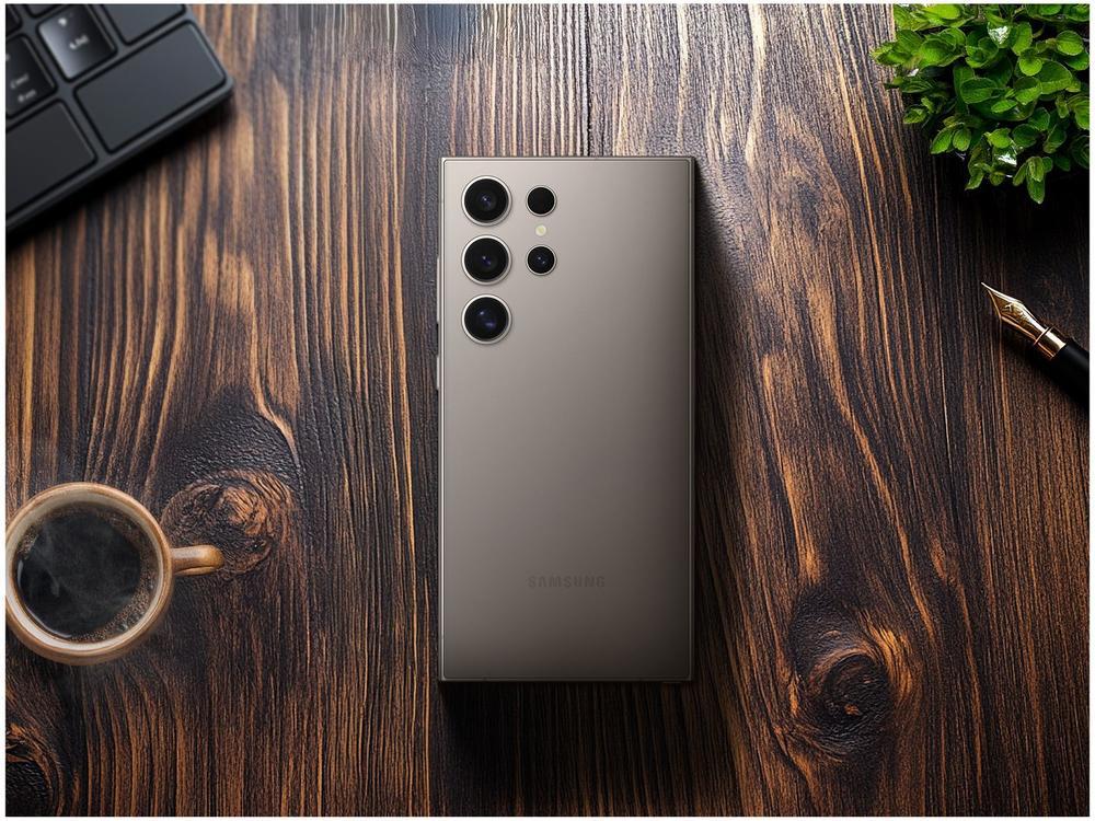 Smartphone Samsung Galaxy S24 Ultra 6,8" Galaxy AI 512GB Titânio Cinza 5G 12GB RAM Câm. Quádrupla 200MP + Selfie 12MP Bateria 5000mAh Dual Chip - 6