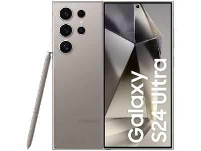 Smartphone Samsung Galaxy S24 Ultra 6,8" Galaxy AI 512GB Titânio Cinza 5G 12GB RAM Câm. Quádrupla 200MP + Selfie 12MP Bateria 5000mAh Dual Chip