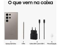 Smartphone Samsung Galaxy S24 Ultra 6,8" Galaxy AI 512GB Titânio Cinza 5G 12GB RAM Câm. Quádrupla 200MP + Selfie 12MP Bateria 5000mAh Dual Chip - 5