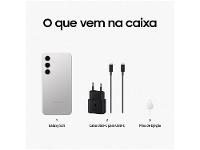 Smartphone Samsung Galaxy S24 6,2" Galaxy AI 256GB Cinza 5G 8GB RAM Câm. Tripla 50MP + Selfie 12MP Bateria 4000mAh Dual Chip - 6