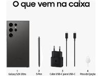 Smartphone Samsung Galaxy S24 Ultra 6,8" Galaxy AI 512GB Titânio Preto 5G 12GB RAM Câm. Quádrupla 200MP + Selfie 12MP Bateria 5000mAh Dual Chip - 5