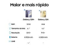 Smartphone Samsung Galaxy S24 6,2" Galaxy AI 128GB Cinza 5G 8GB RAM Câm. Tripla 50MP + Selfie 12MP Bateria 4000mAh Dual Chip - 5