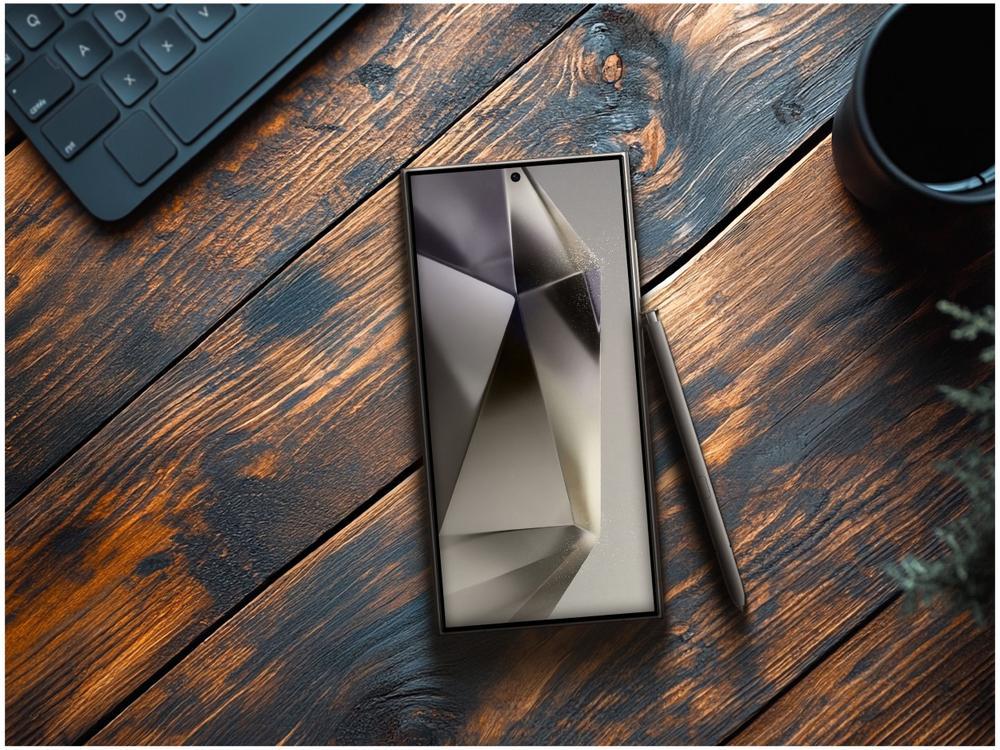 Smartphone Samsung Galaxy S24 Ultra 6,8" Galaxy AI 256GB Titânio Cinza 5G 12GB RAM Câm. Quádrupla 200MP + Selfie 12MP Bateria 5000mAh Dual Chip - 6