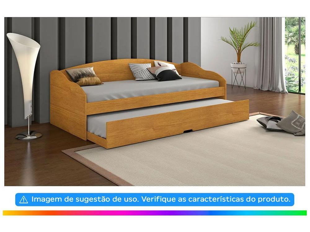 Bicama Solteiro com Cama Auxiliar Conquista Móveis Funny III Cinamomo - 3