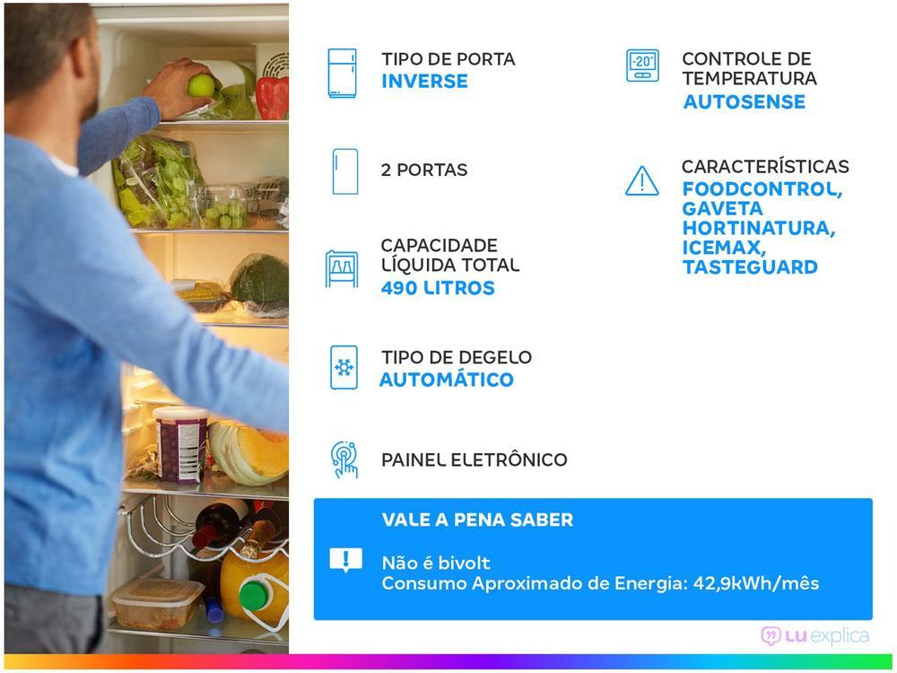 Geladeira/Refrigerador Electrolux Frost Free Inverse Branca 490L Efficient AutoSense IB7 - 20