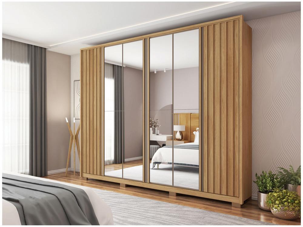 Guarda-roupa Casal com Espelho 6 Portas 4 Gavetas Caemmun Apollo - 4