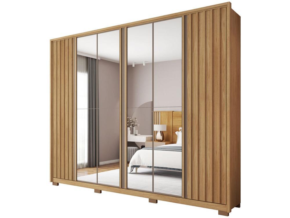 Guarda-roupa Casal com Espelho 6 Portas 4 Gavetas Caemmun Apollo - 7