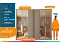 Guarda-roupa Casal 6 Portas 4 Gavetas Caemmun Cristal - 2