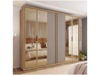 Guarda-roupa Casal 6 Portas 4 Gavetas Caemmun Cristal