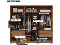 Guarda-roupa Casal 6 Portas 4 Gavetas Caemmun Cristal - 6