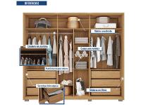 Guarda-roupa Casal 6 Portas 6 Gavetas Caemmun Cristal - 6