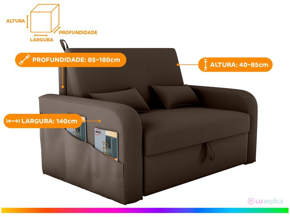 Sofá-cama 2 Lugares Casal Veludo Matrix Lady Dai - 3