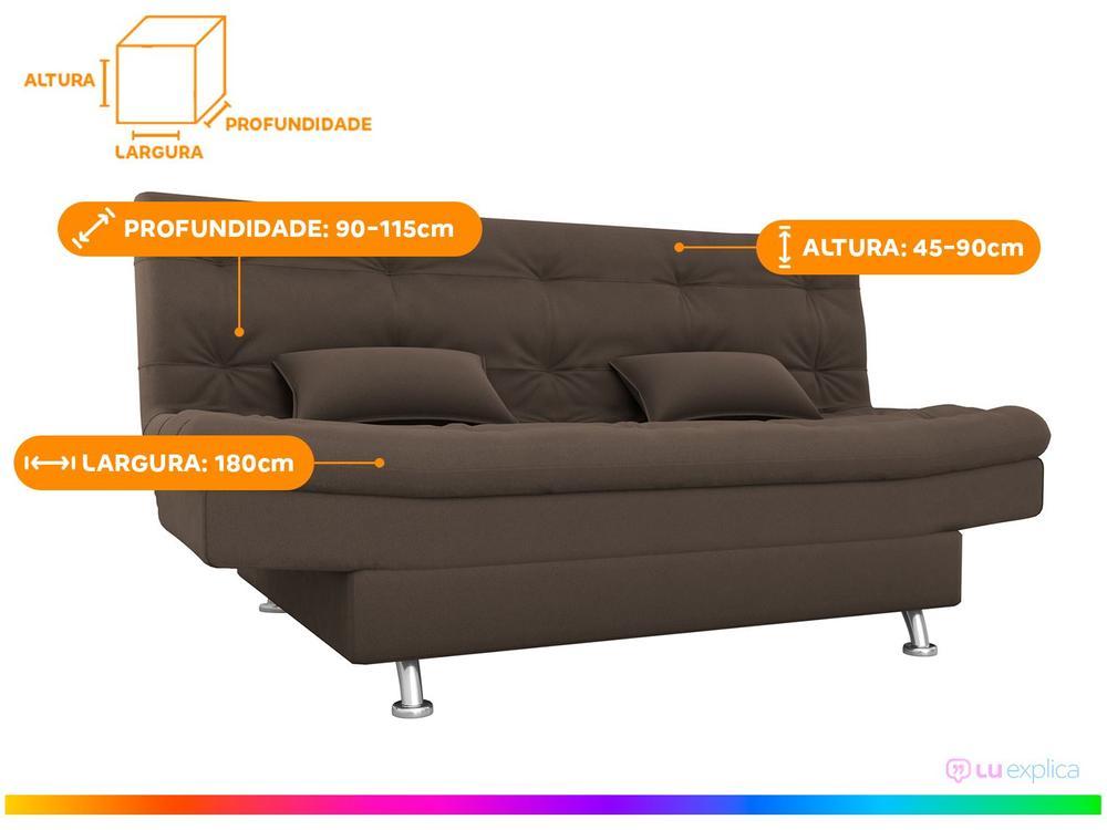 Sofá-cama 3 Lugares Casal Reclinável Veludo Matrix Salomé - 3