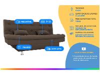 Sofá-cama 3 Lugares Casal Reclinável Veludo Matrix Salomé - 2