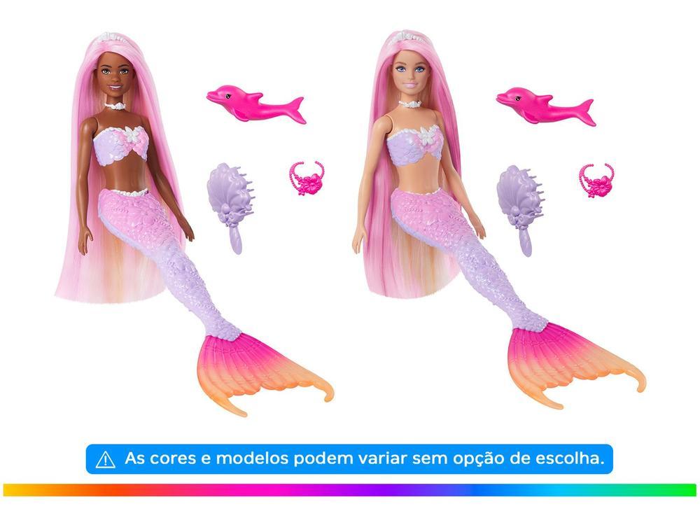 Boneca Barbie Fantasia Sereia Cores Mágicas - 2