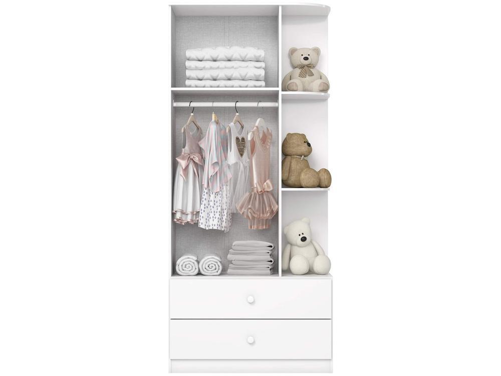 Quarto de Bebê Completo com Guarda-roupa Berço e Cômoda Henn Labirinto Branco - 7