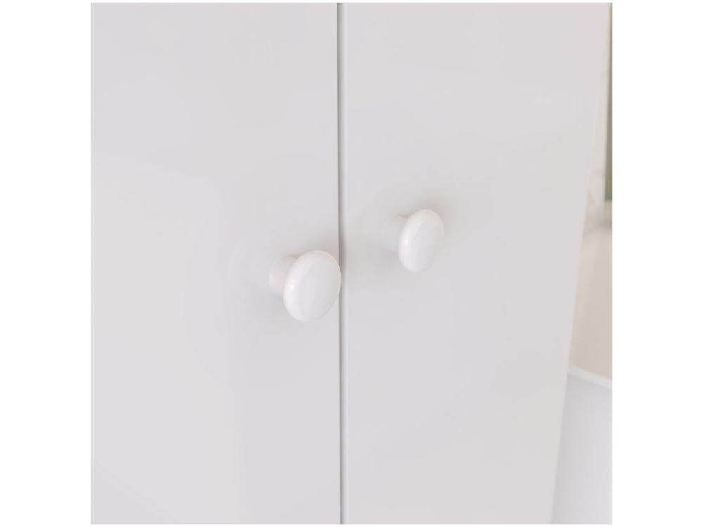 Quarto de Bebê Completo com Guarda-roupa Berço e Cômoda Henn Labirinto Branco - 9