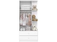 Quarto de Bebê Completo com Guarda-roupa Berço e Cômoda Henn Labirinto Branco - 7